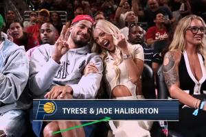 随夫姓了！哈利伯顿小两口现场观战WNBA 妻子已成杰德·哈利伯顿